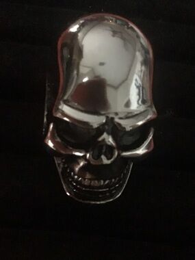 Large Sz 11 Highly Polished SilverStainless Full Skull Ring Statement Piece New